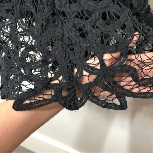 SAYLOR  Black Lace Overlay Dress Size XS - Picture 8 of 9